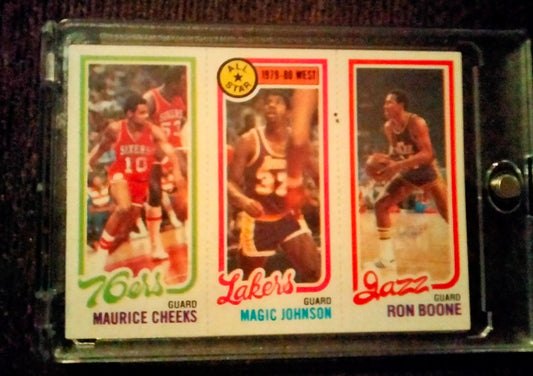 1980-81 Topps Basketball Maurice Cheeks Magic Johnson Ron Boone Rookie Card Near Mnt