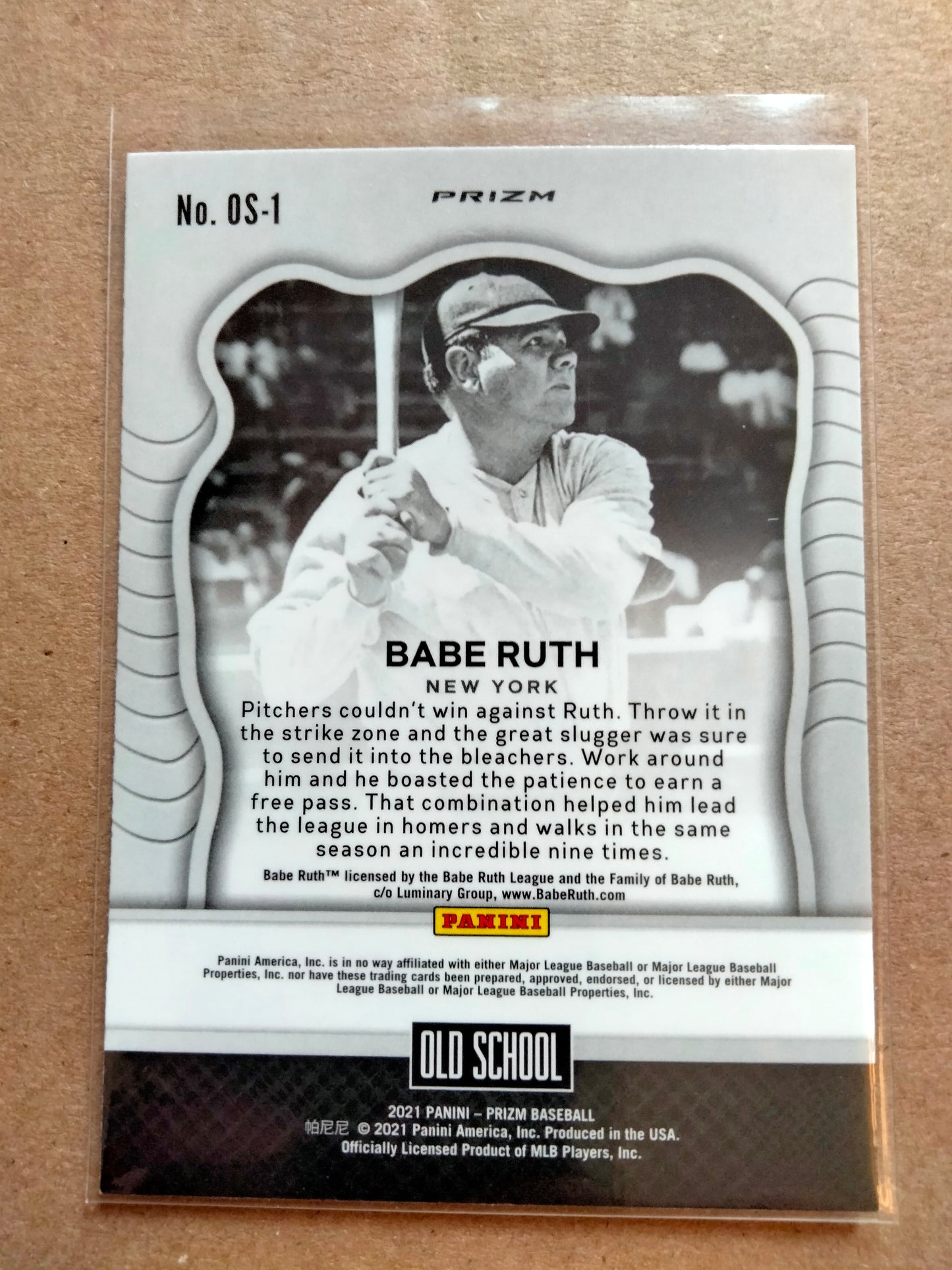 2021 Panini Prizm Baseball Old School # OS-1 Babe Ruth Yankees