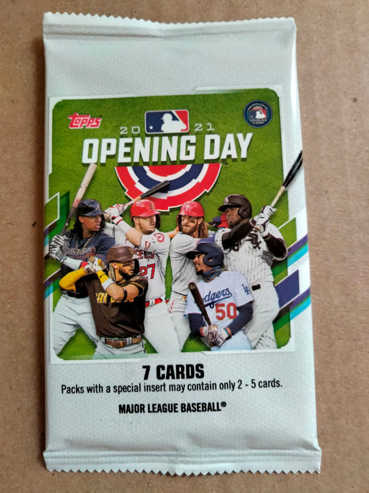 2021 Topps Opening Day Baseball Factory Sealed Pack ( One Pack ) Box Fresh