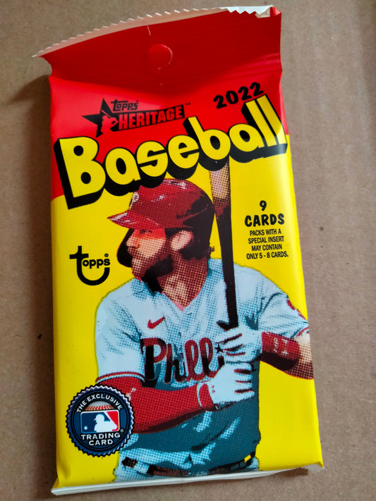 2022 Topps Heritage Baseball ( One Sealed Pack )