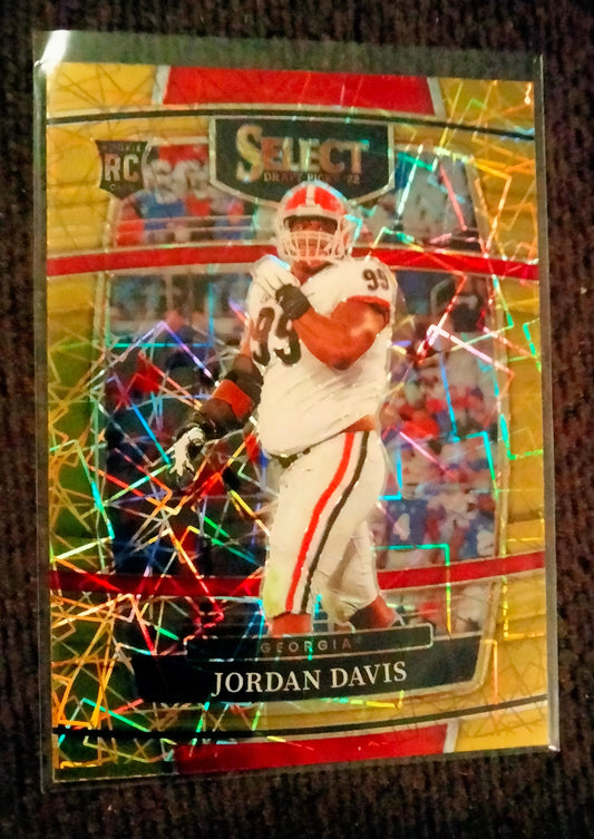 2022 PANINI SELECT DRAFT PICKS JORDAN DAVIS GOLD LAZER PRIZM CONCOURSE RC #80 SP