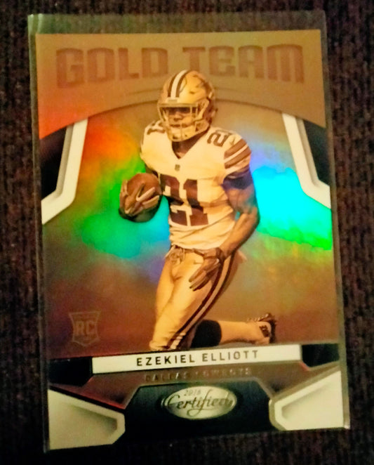 2016 Certified Ezekiel Elliott Gold Team Rookie Card RC #14 Cowboys