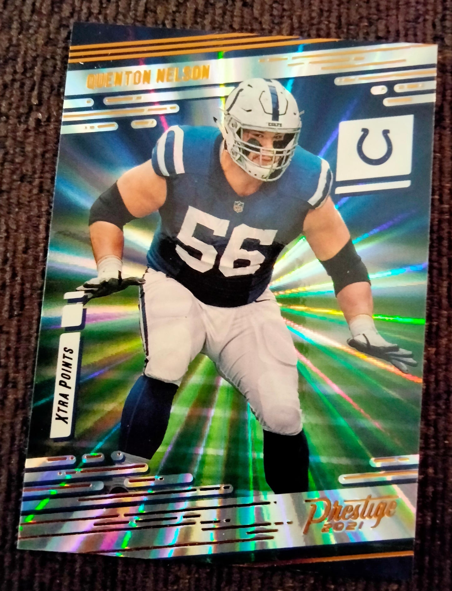 2021 Panini Prestige Sunburst Parallel #83 QUENTON NELSON Indianapolis Colts