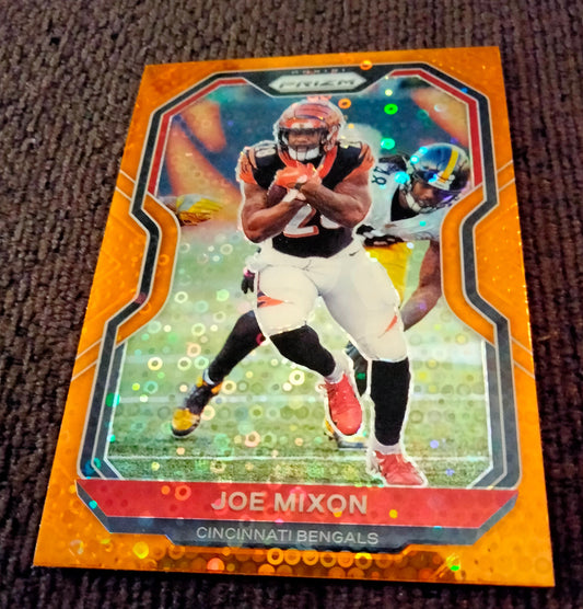 2020 Panini Prizm Joe Mixon Orange Disco Refractor #49 Bengals