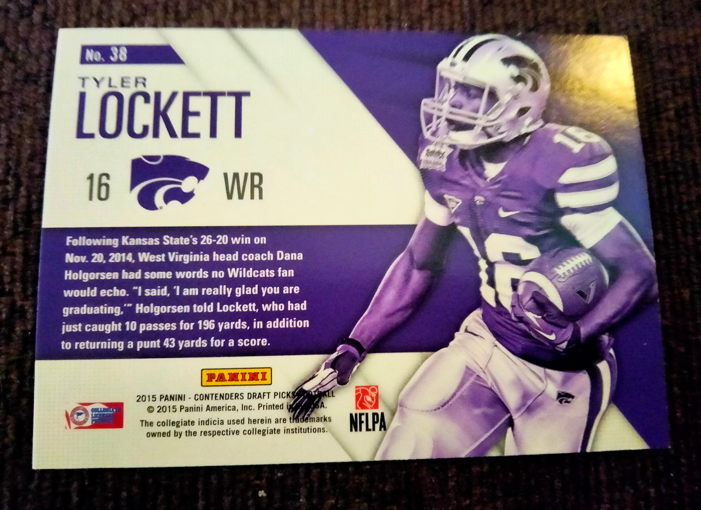 2015 PANINI CONTENDERS School Colors #38 TYLER LOCKETT RC  Seahawks