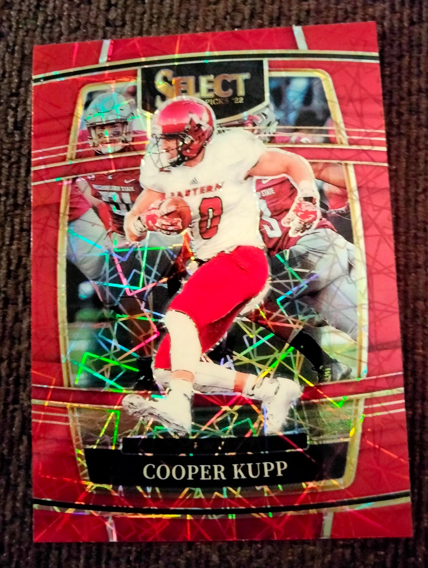 2022 Select Draft Picks Concourse Red Lazer Prizm Cooper Kupp #48