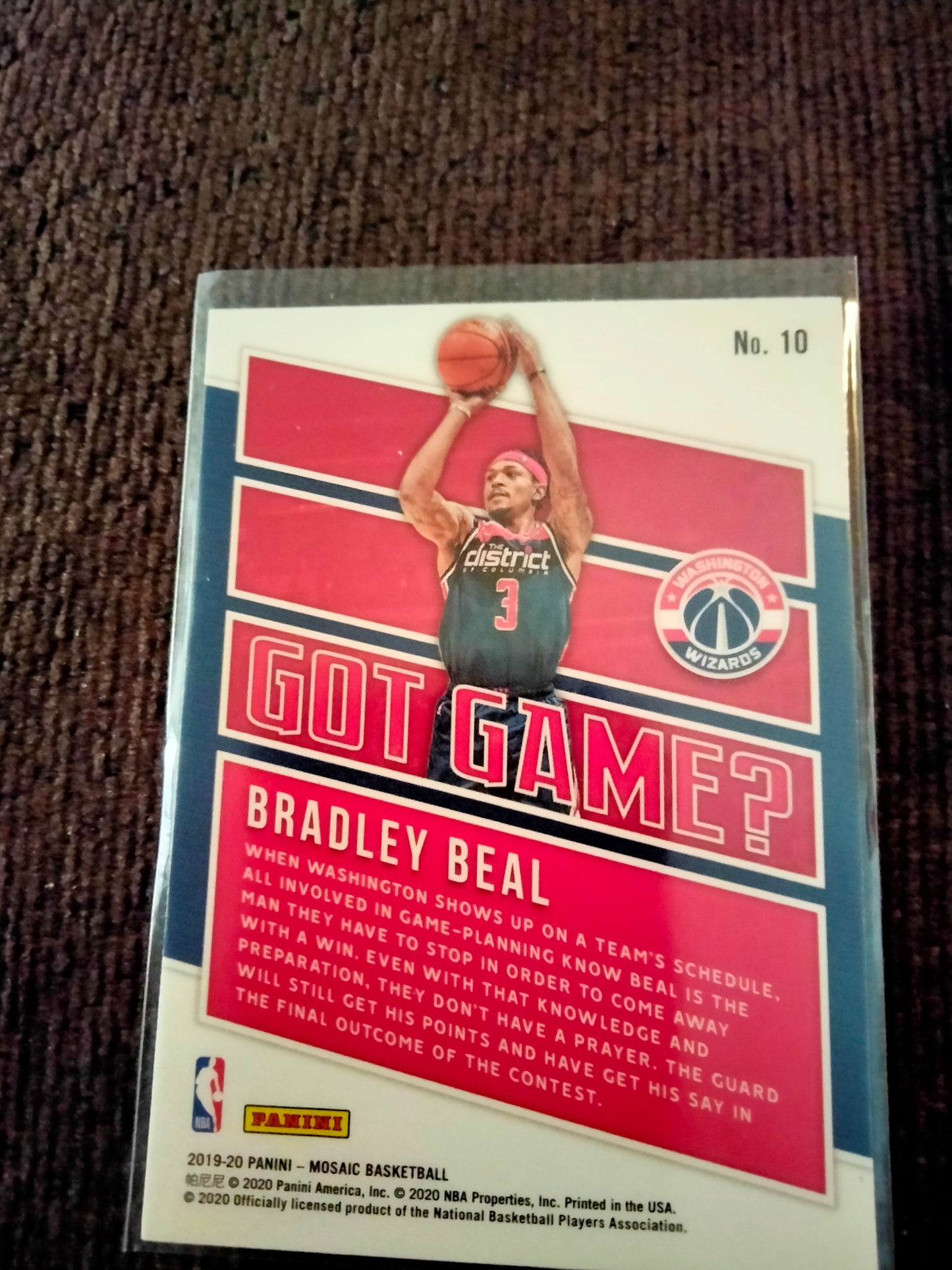 2019-20 Panini Mosaic Got Game? #10 Bradley Beal $DOLLARDEAL$