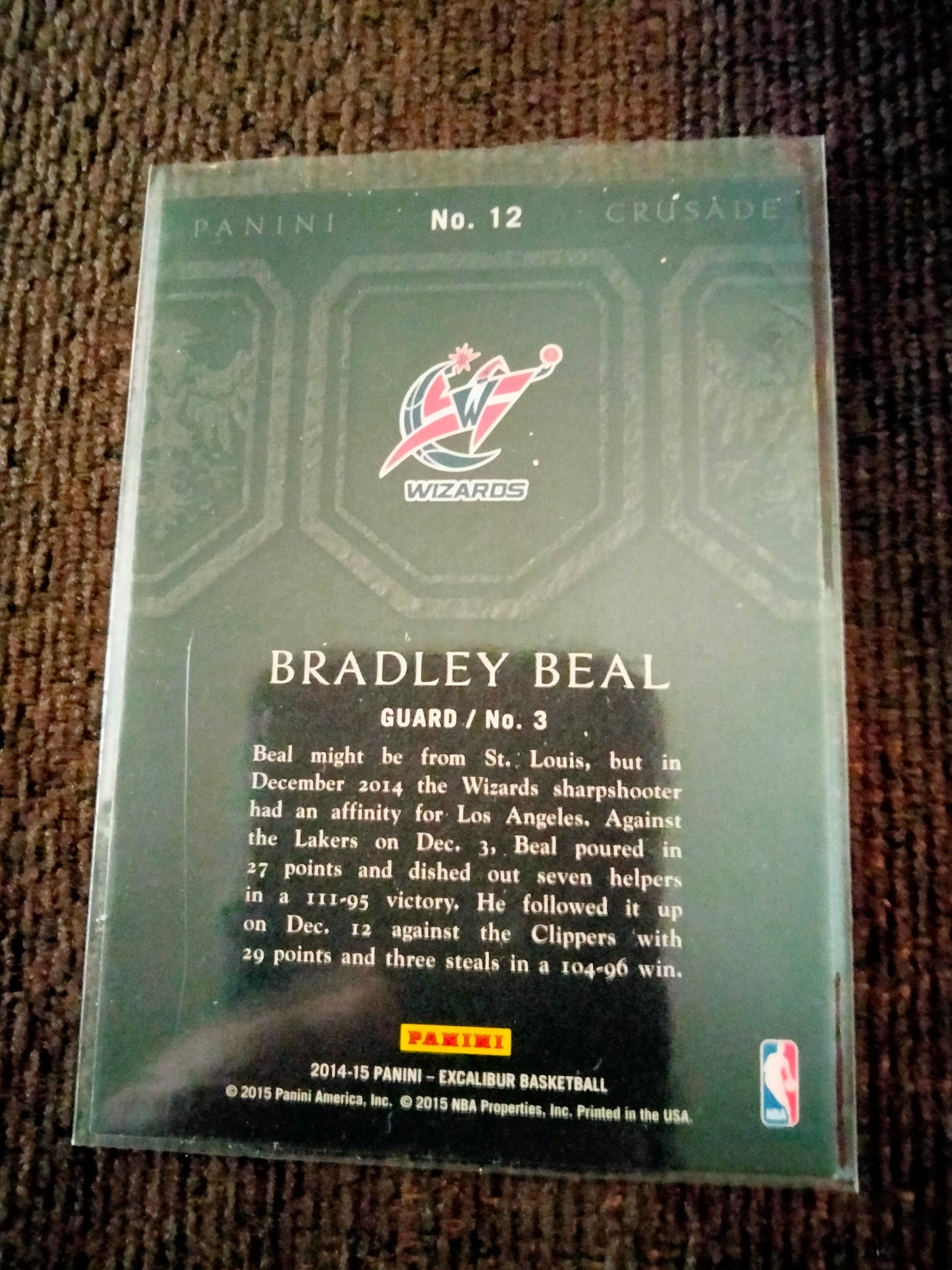 2014-15 Panini Excalibur Crusade Camouflage Bradley Beal #12