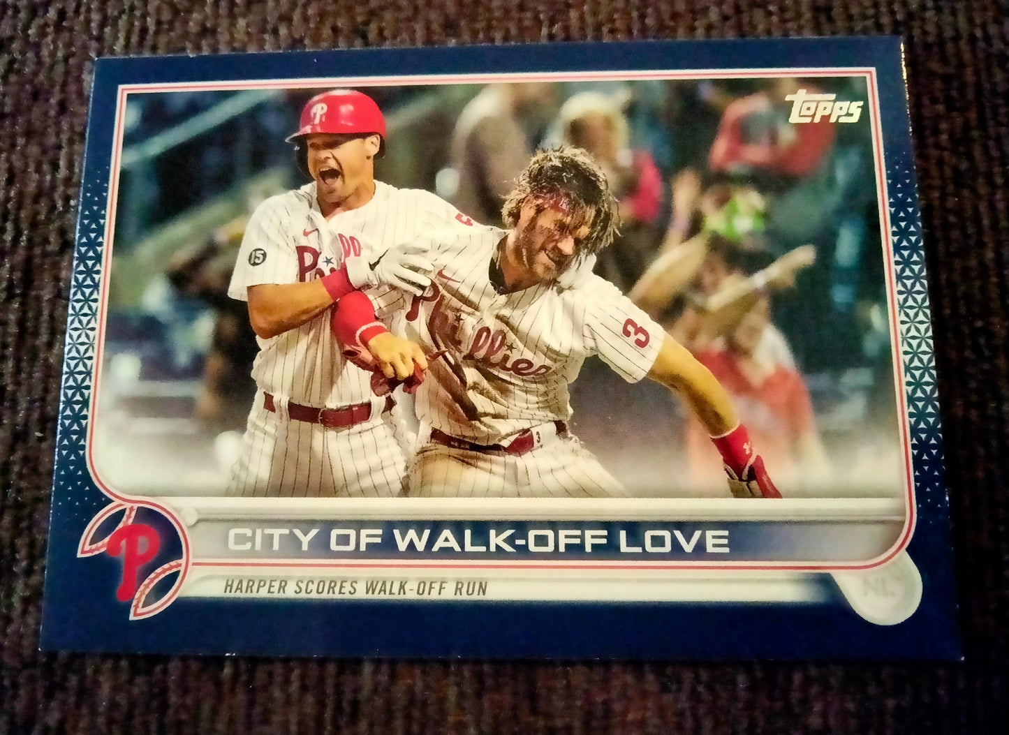 2022 Topps Series 1 ROYAL BLUE Parallel City of Walk-Off Love #321 PHILLIES