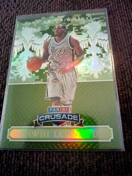 2014-15 Panini Excalibur KAWHI LEONARD Crusade Insert Camouflage Camo Parallel