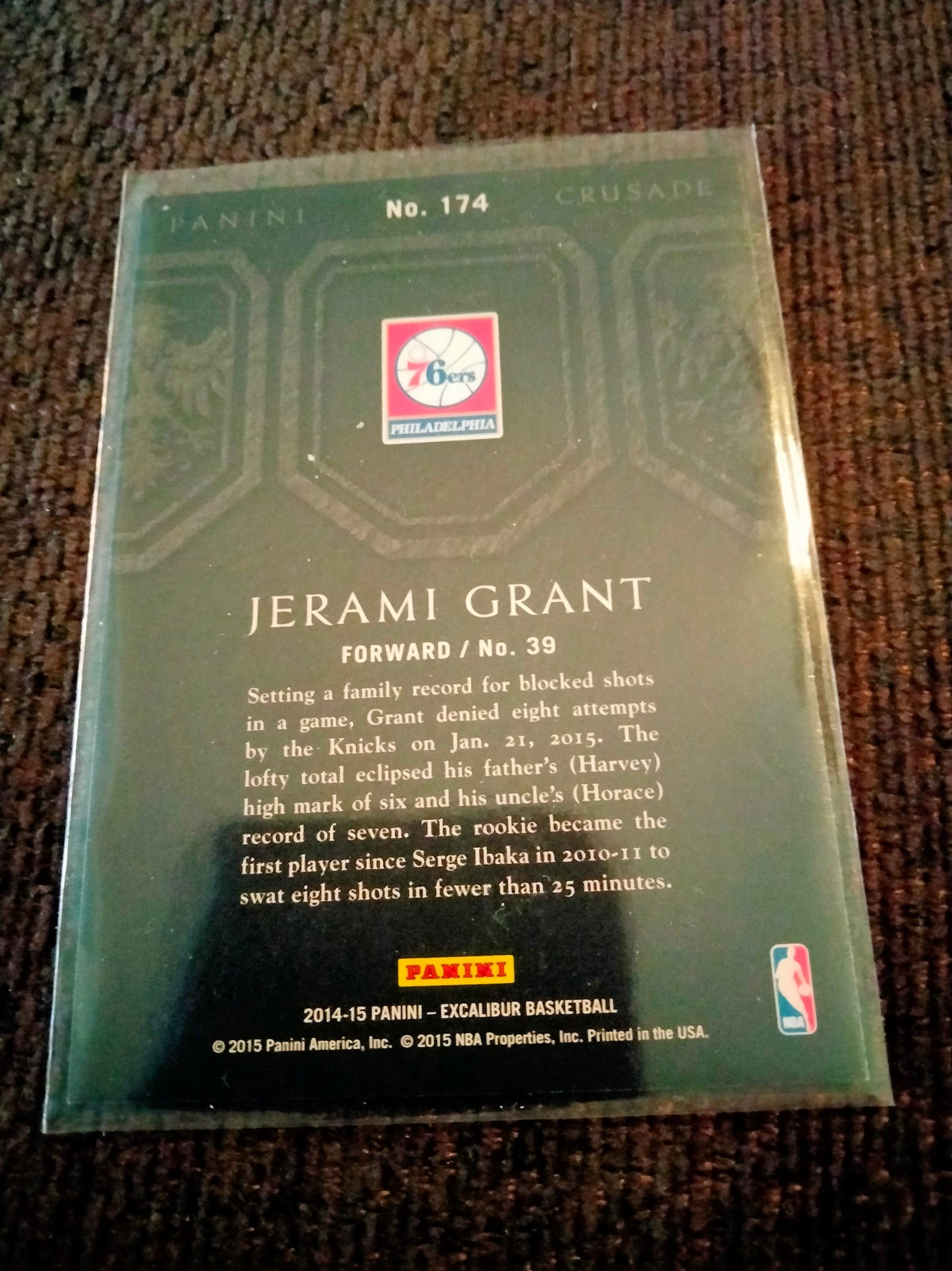 2014-15 Panini Excalibur Crusade Camouflage Jerami Grant #174 Rookie RC