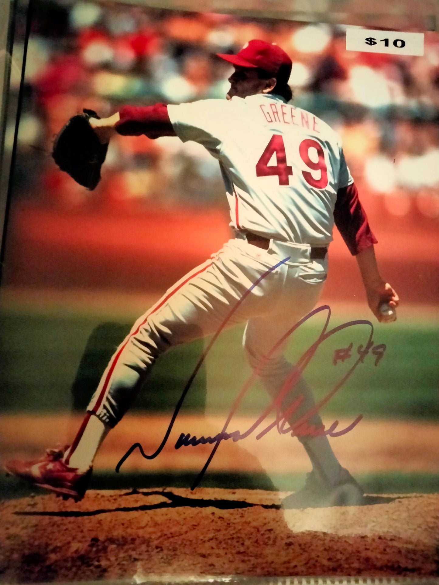 Tommy Greene Signed 8 x 10 Philadelphia Phillies