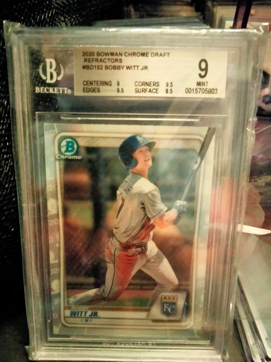 2020 Bowman Chrome Draft Bobby Witt Jr. Graded 9 Mint