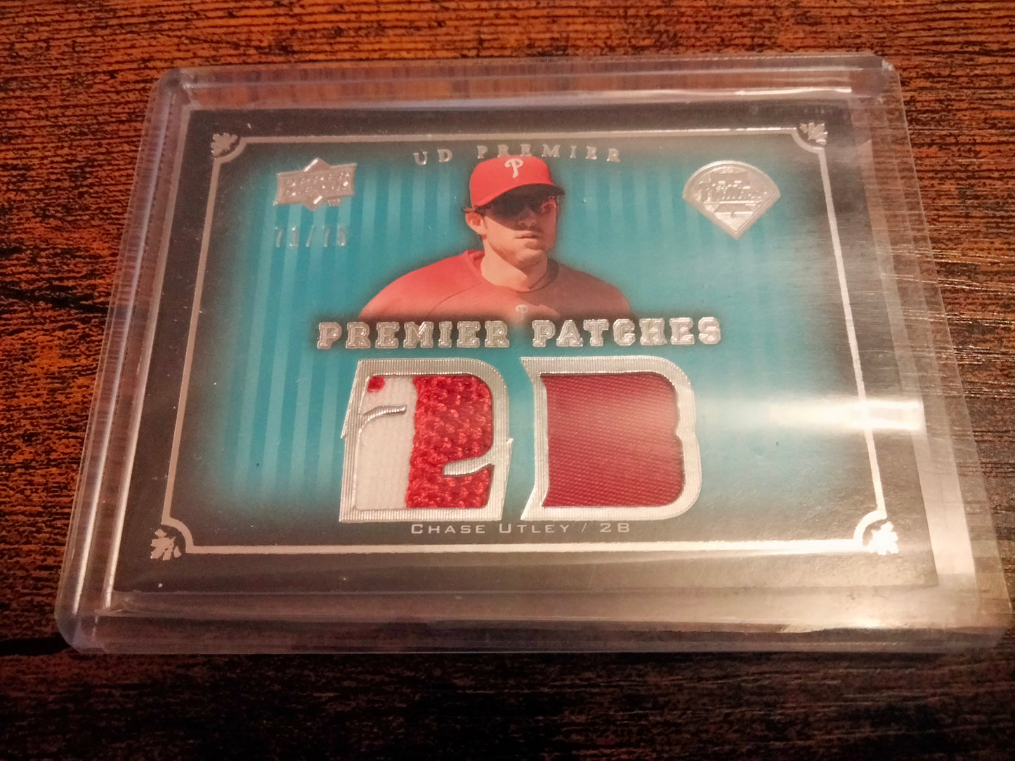 2008 Upper Deck Premier Patch #D 71/75 Chase Utley #PP2-CU Patch