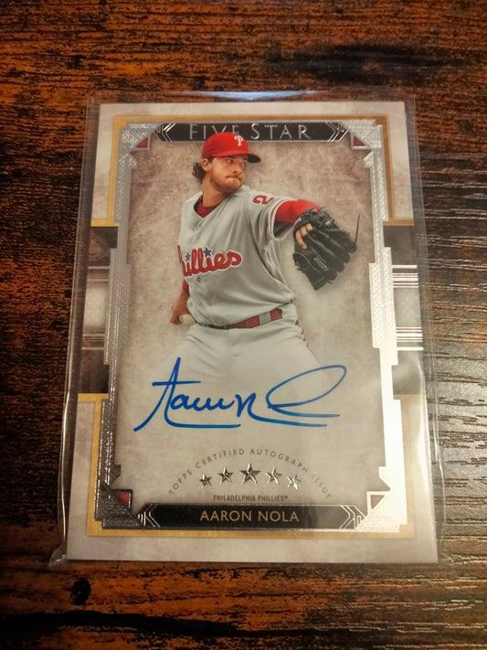 2018 Topps Five Star Aaron Nola Autographed Card #FSA-AN