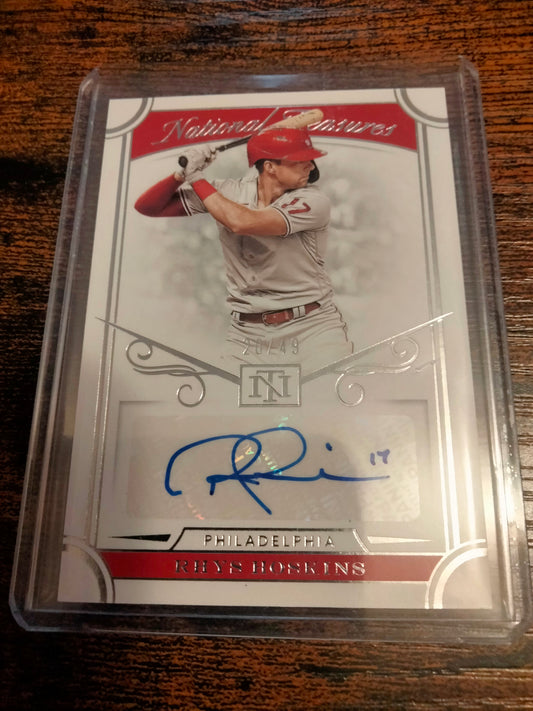 2021 National Treasures Rhys Hoskins Signatures #D 20/49 #S-RH Auto