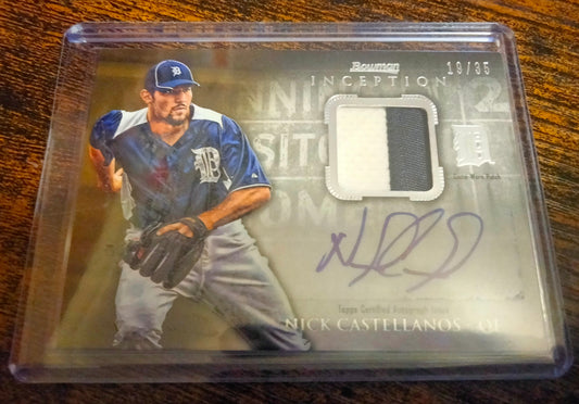 2013 Bowman Inception Baseball Jersey Relic Autographed Card #D 19/35 #APA-NC