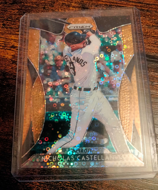 2019 Panini Prizm Nick Castellonos Neon Orange Donut Circles #D 127/150 SP #93