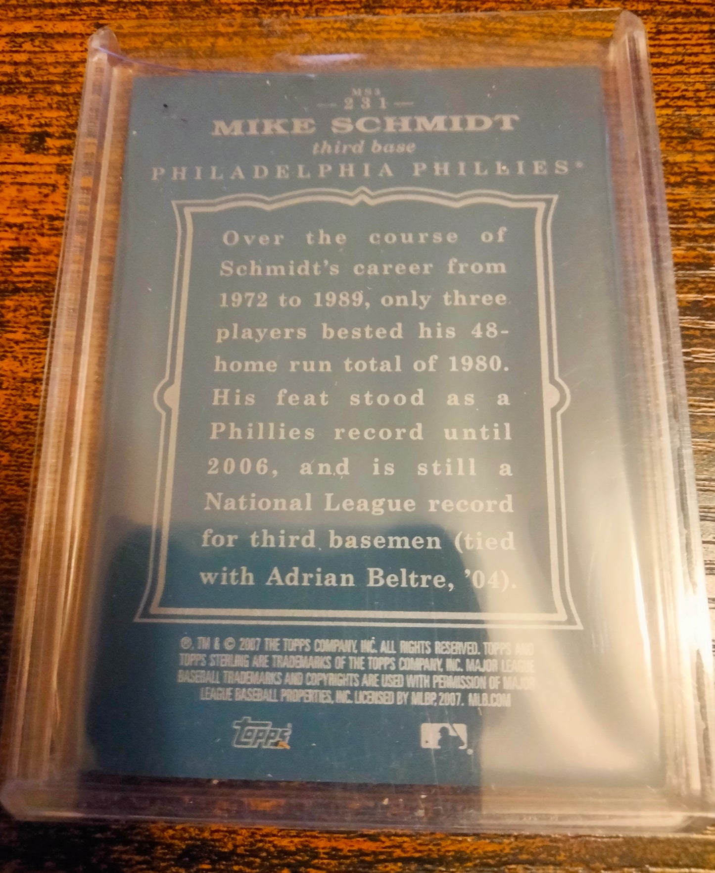 2007 Topps Sterling Mike Schmidt #D 238/250 #231