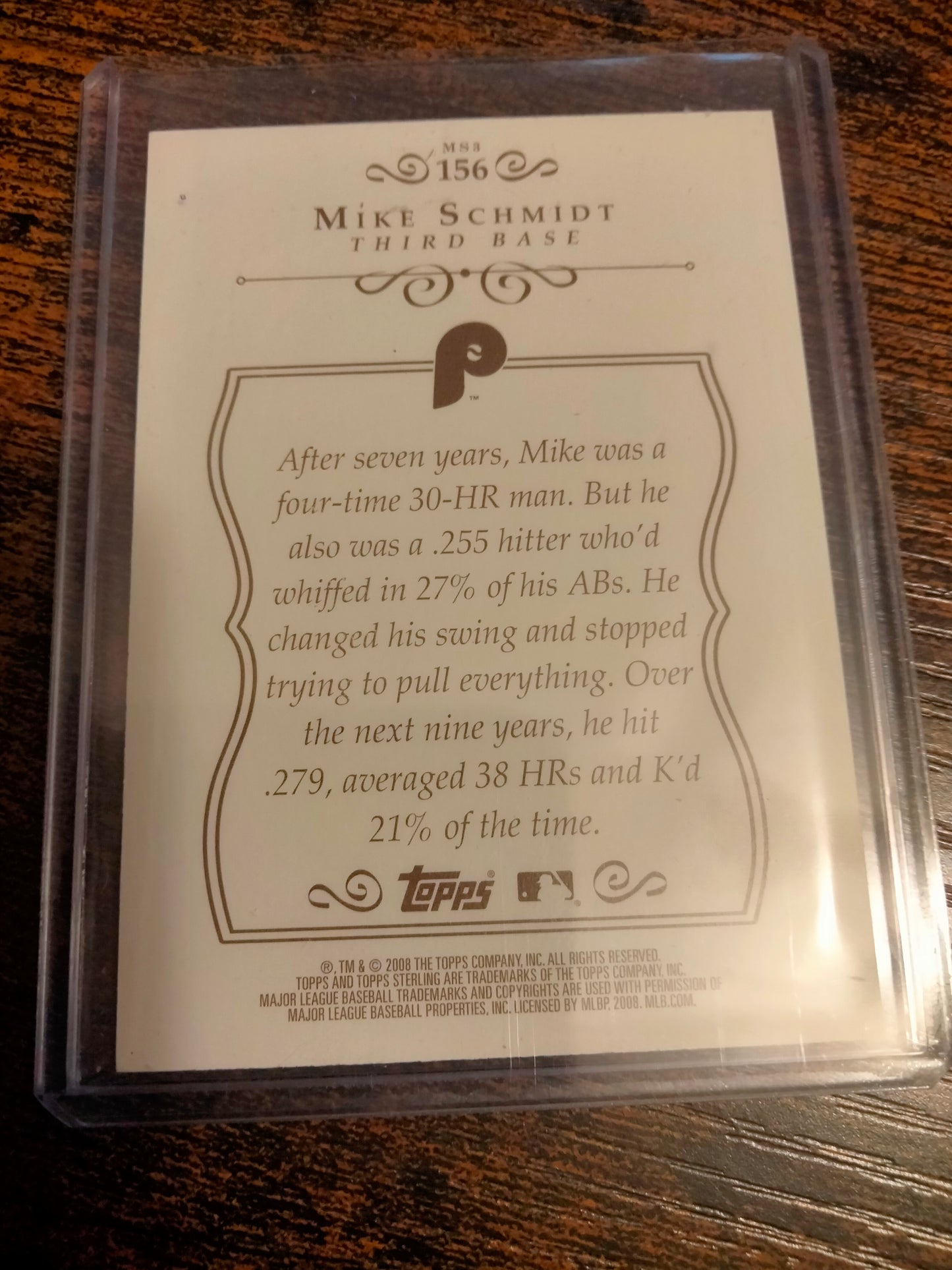 2008 Topps Sterling Mike Schmidt SP #D 130/250 # 156