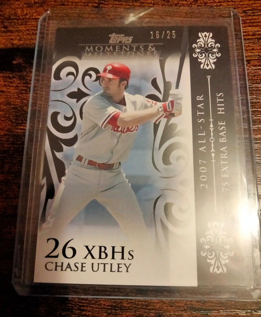 2008 Topps Moments & Milestones Black #D 16/25 Chase Utley #60