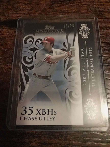 2008 Topps Moments & Milestones Black #D 15/25 Chase Utley #60