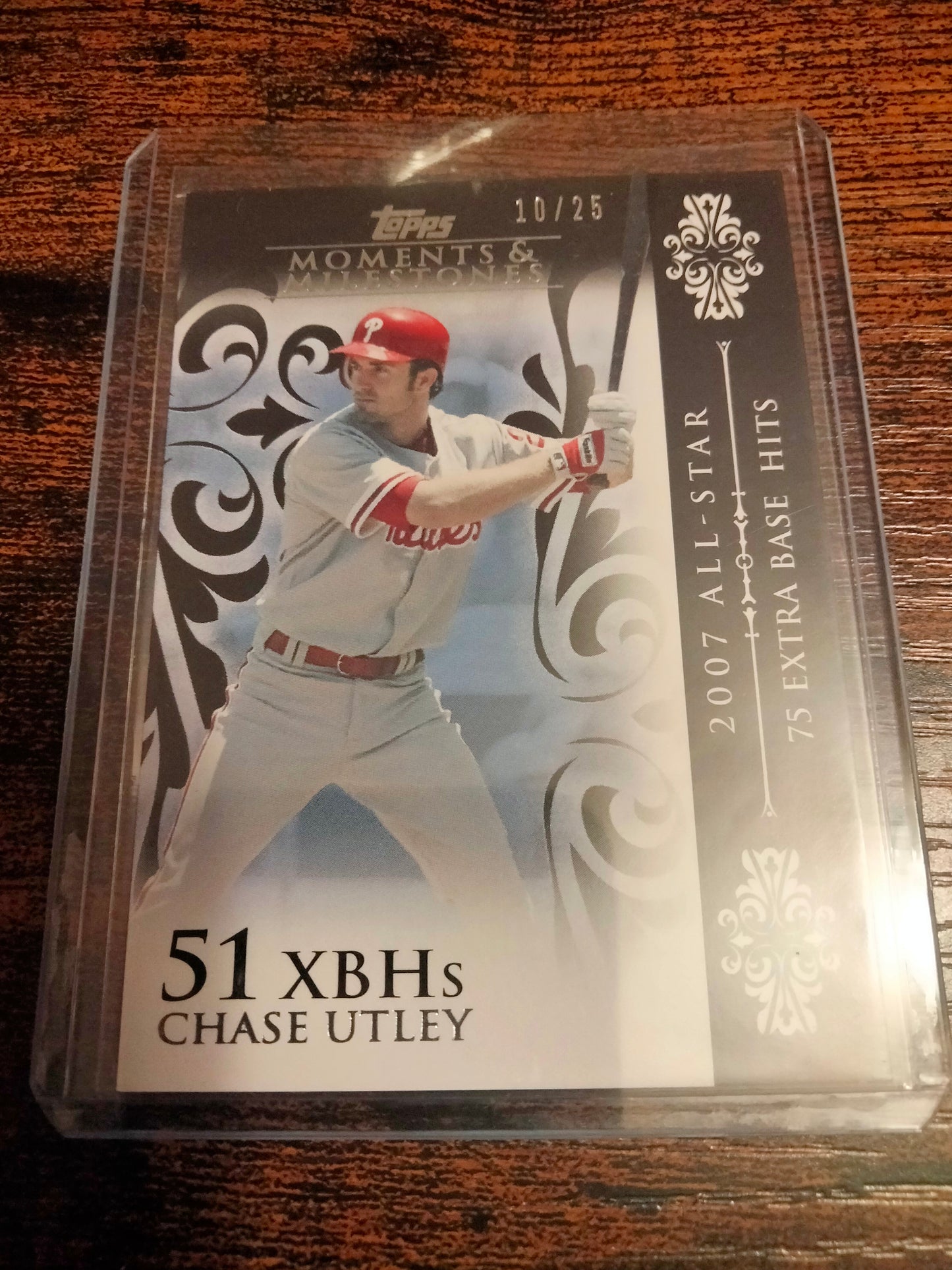 2008 Topps Moments & Milestones Black #D 10/25 Chase Utley #60