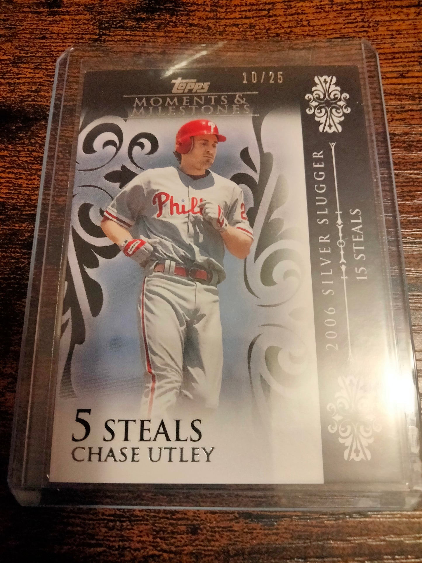 2008 Topps Moments & Milestones Black #D 10/25 Chase Utley #58