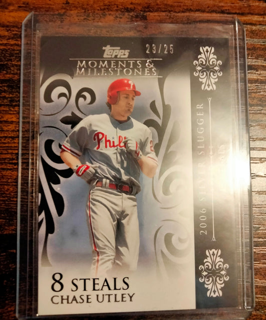 2008 Topps Moments & Milestones Black #D 23/25 Chase Utley #58