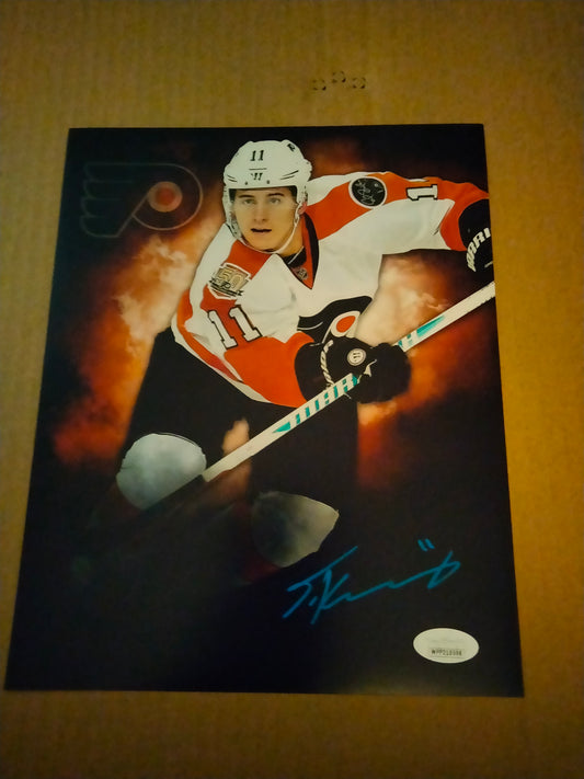 Travis Konecny Autographed 8 x 10 Flyers JSA COA Image #2