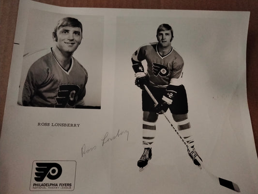 Ross Lonsberry Signed 8 x 10 Vintage Photo Flyers *Creased