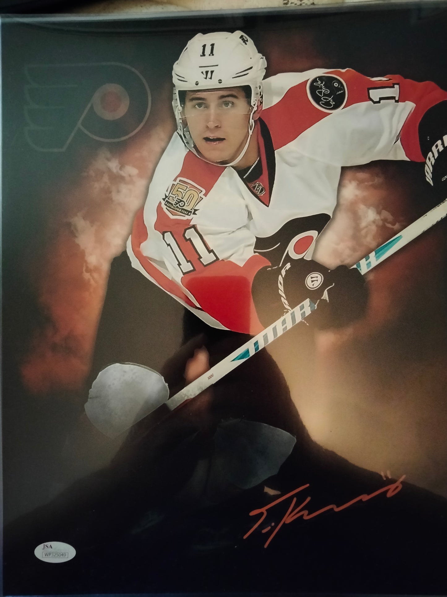 Travis Konecny Autographed 11x14 Photo JSA COA Flyers