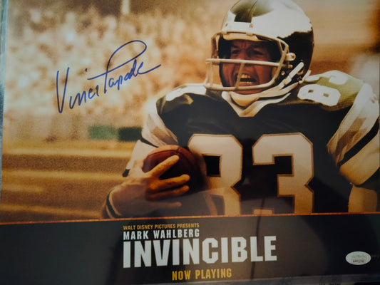 Vince Papales Invincible Movie Autographed 11x17 Photo  JSA Sticker Eagles