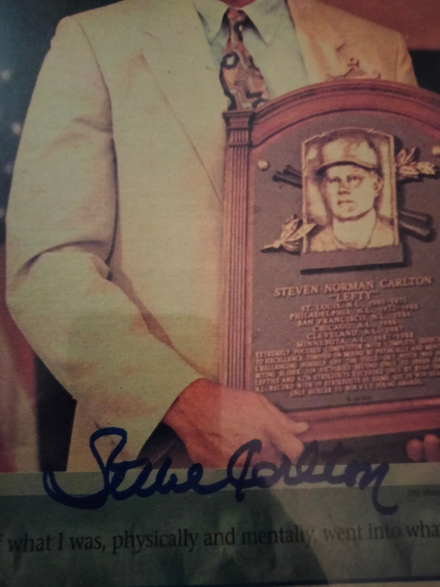 Steve Carlton Autographed Daily News - Newspaper August 1/ 1994 HOF Induction Special