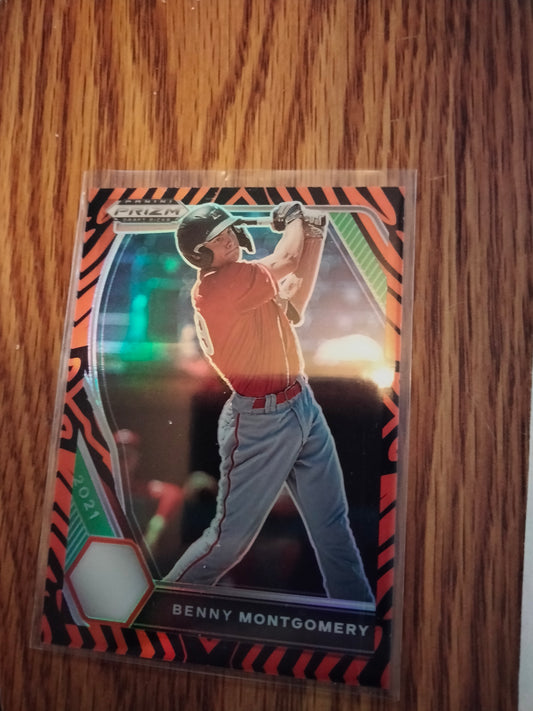 2021 Panini Prizm Draft Picks Tiger Stripes Prizm 33/99 Benny Montgomery #PDP8