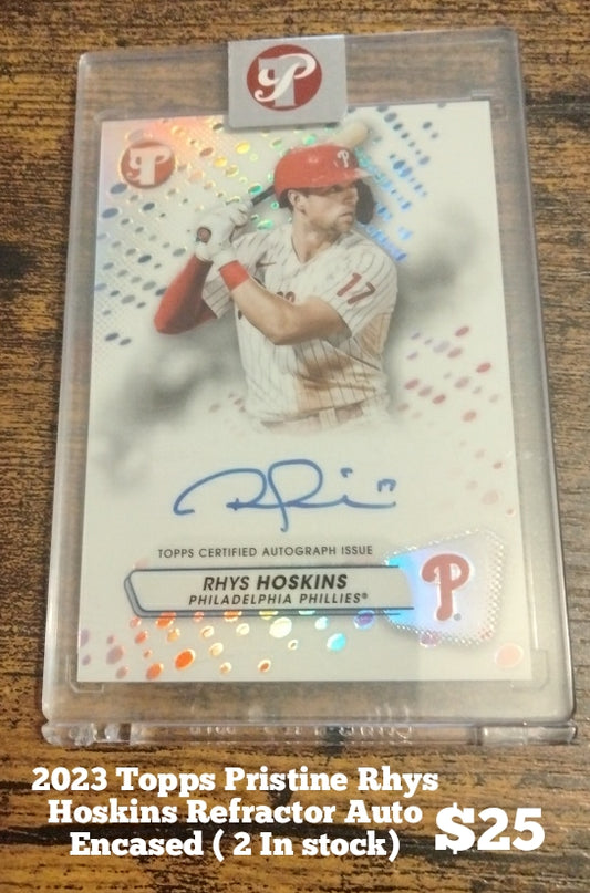 2023 Topps Prestine Rhys Hoskins Autograph Card #PA-RHO Encased