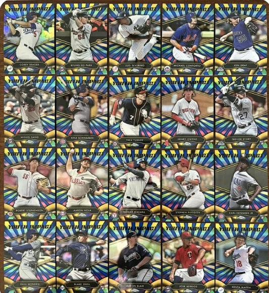 2016 Topps Chrome Youth Impact Complete set 20 cards Corey Seager Trea Turner