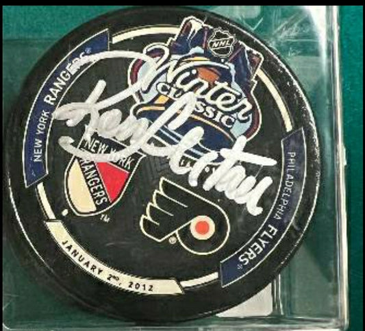 Ron Hextall Autographed Winter Classic Puck