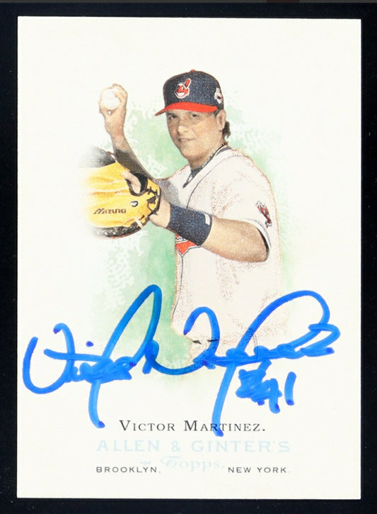 Victor Martinez Signed 2006 Topps Allen and Ginter #57 SP (JSA)