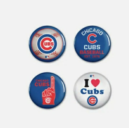 WinCraft Chicago Cubs 4-Pack Button Set New In Package