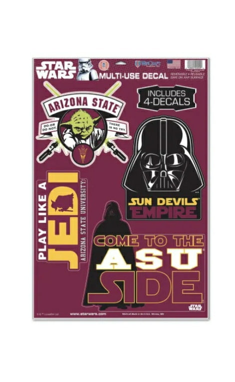 WinCraft Arizona State University & Star Wars multi-use decal, 11 x 17, 4 decals