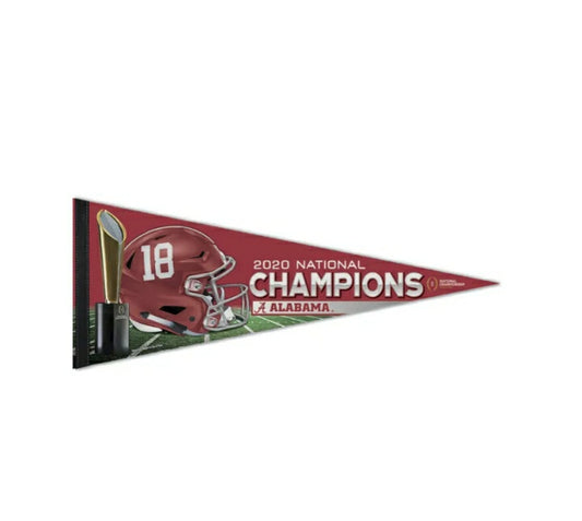 2020 Alabama Crimson Tide National Champs 12 X 30 Premium Roll & Go Felt Pennant