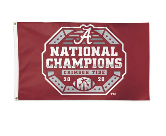 Alabama Crimson Tide 2020 National Champions 3'X5' Deluxe Flag New Wincraft