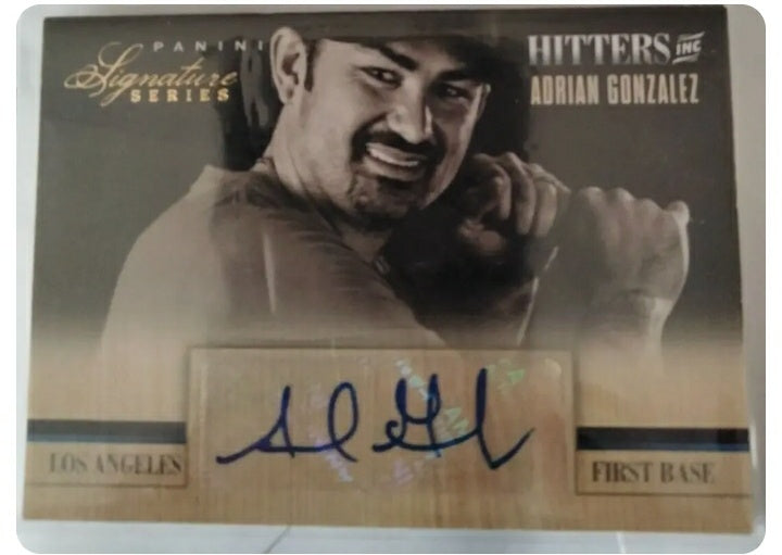 2012 Panini Signature Series Hitters Inc. Adrian Gonzalez #d 2/5 Dodgers