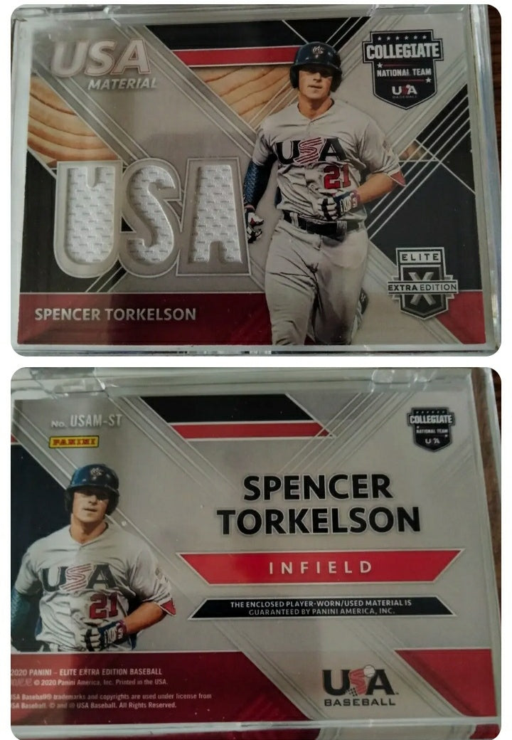 2020 Elite Extra Edition USA Material Baseball SPENCER TORKELSON Jersey Relic Tigers