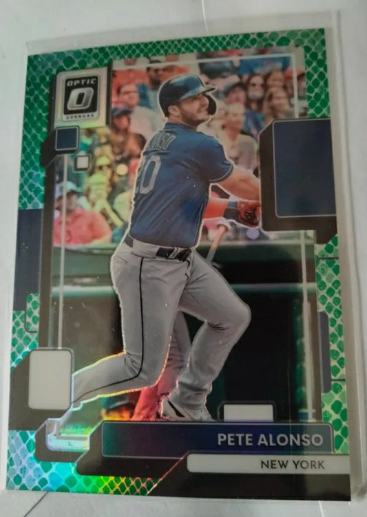 2022 Donruss Optic Pete Alonso #198 Green Dragon Prizm SP #’d 38/99