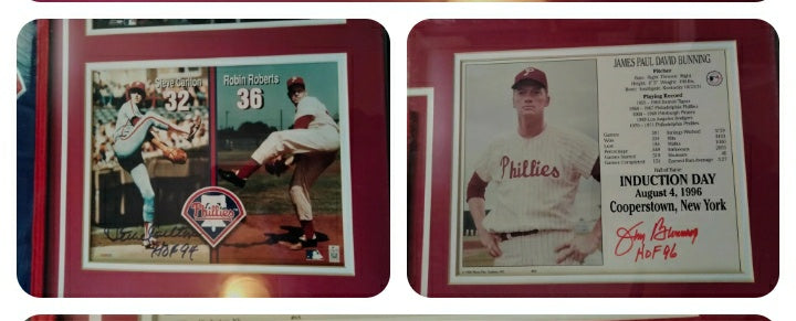 Steve Carlton/Bunning 26 x 42 Phillies Multi Signed Photo Custom Framed