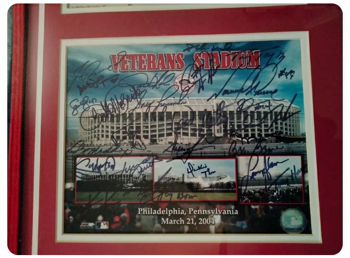 Steve Carlton/Bunning 26 x 42 Phillies Multi Signed Photo Custom Framed