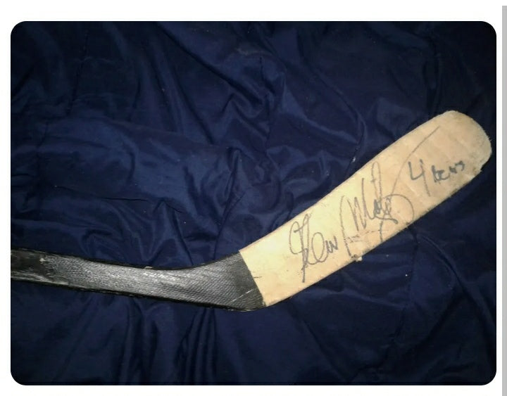 Stewart Malgunas Philadelphia Flyers Game Used Signed Stick