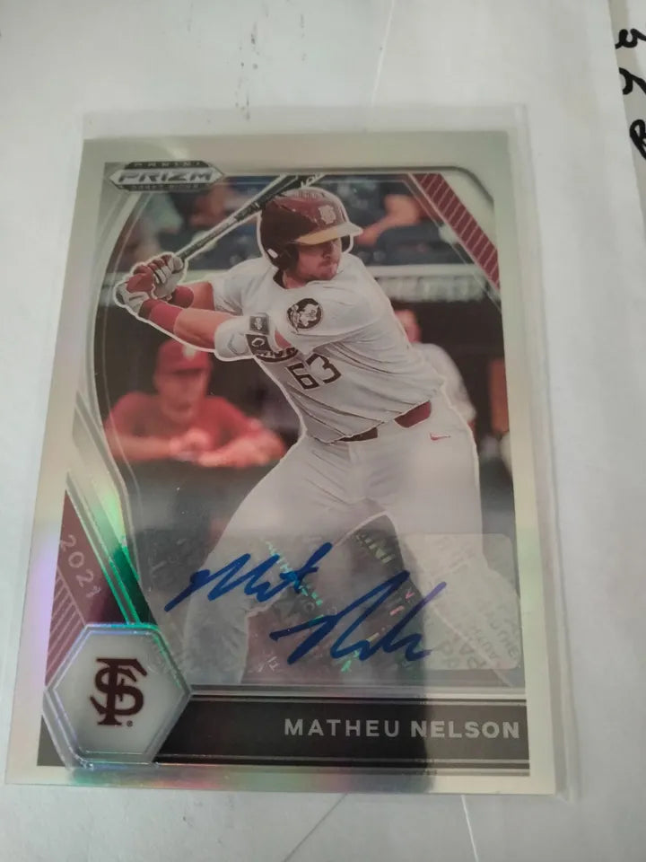 2021 PRIZM DRAFT PICKS SILVER HOLO RC MATHEU NELSON Auto